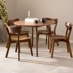 New Bendt Ronde Eettafel Torkil Walnoot Bruin