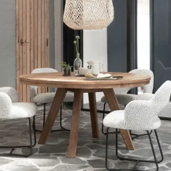 Discount DTP Home Ronde Eettafel Tradition Teakhout, 140cm Naturel