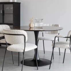 ZILT Ronde Eettafel Trisha Marmerlook, 110cm