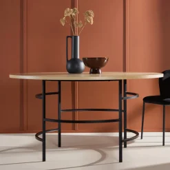 New Nohr Ronde Eettafel Vu MDF, 140cm, kleur Whitewash