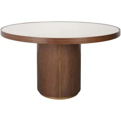 Hot Richmond Interiors Ronde Eettafel Willox Linnen en eiken, 130cm Bruin