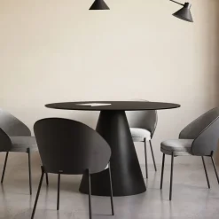 Kave Home Ronde Eettafel Wilshire Glas en metaal, 120cm