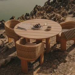 Kave Home Ronde Eettafel Xoriguer Eucalyptushout, 140cm Naturel