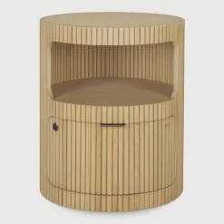 Online Ethnicraft Ronde Ladekast Boomerang Geolied Eikenhout, kleur Naturel