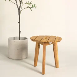 New Nohr Ronde Outdoor Bijzettafel Chandni Acaciahout, 40cm Naturel