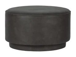 Clearance vtwonen Ronde Poef Coffee Eco-leer 60cm