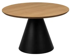 Clearance Bendt Ronde Salontafel Anemone Eiken, kleur Zwart Naturel