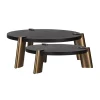 Best Richmond Interiors Ronde Salontafel Brody Eiken, Set van 2 stuks