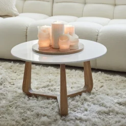 Outlet Rivièra Maison Ronde Salontafel Casone Marmer en eikenhout