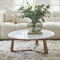 Outlet Rivièra Maison Ronde Salontafel Casone Marmer en eikenhout