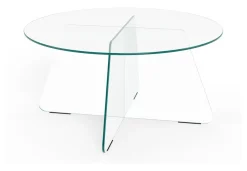 New Bendt Ronde Salontafel Coutney Glas, 80cm