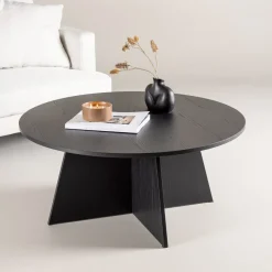 Hot Nohr Ronde Salontafel Cynthiaann 100cm, kleur Zwart