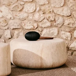 Clearance Kave Home Ronde Salontafel Drasi Travertinlook, 90cm