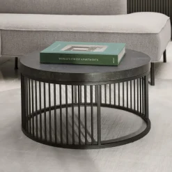 Sale Bendt Ronde Salontafel Esme Marmerlook, 65cm Zwart