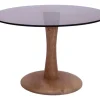 Clearance Brix Ronde Salontafel Faye Glas en mangohout