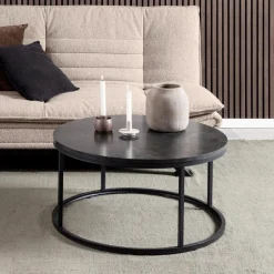 Hot Bendt Ronde Salontafel Flemming 80cm, Marmerlook