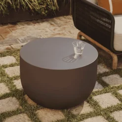 Sale Kave Home Ronde Salontafel Garbet Cement, 60cm, kleur Bruin