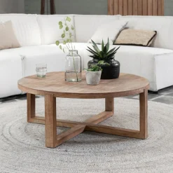 Best DTP Home Ronde Salontafel Icon Teakhout, 90cm Naturel