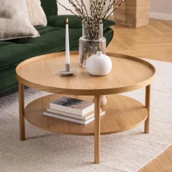 Bendt Ronde Salontafel Jazzmen Eiken, 80cm Naturel