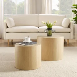 Online Artistiq Living Ronde Salontafel Jolyn MDF, Set van 2 stuks