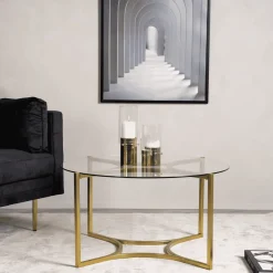 Nohr Ronde Salontafel Kennie Glas, 90cm