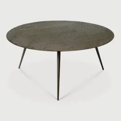 New Ethnicraft Ronde Salontafel Luna Minerals, 80cm, kleur Whisky