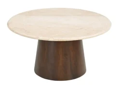 Sohome Ronde Salontafel Margred Marmer en mangohout, 75cm