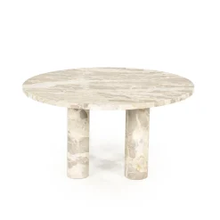 Outlet By-Boo Ronde Salontafel Marmo Marmer, 70cm Beige