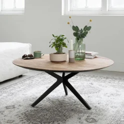 New DTP Home Ronde Salontafel Metropole Teakhout, 90cm Naturel