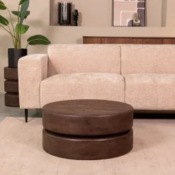 New LABEL51 Ronde Salontafel Milly Mangohout, 70cm