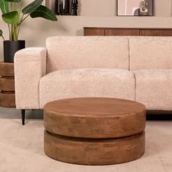 New LABEL51 Ronde Salontafel Milly Mangohout, 70cm