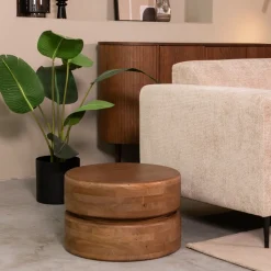 LABEL51 Ronde Salontafel Milly Mangohout, 50cm