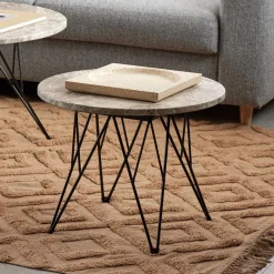 Hot Bendt Ronde Salontafel Nadia Marmer, kleur Grijs/ Bruin