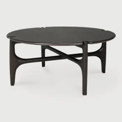 Best Ethnicraft Ronde Salontafel PI Gevernist Mahoniehout, kleur Donkerbruin