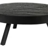 Outlet ZILT Ronde Salontafel Raudel Teakhout, kleur Zwart