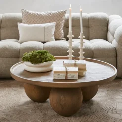 Rivièra Maison Ronde Salontafel Rockefeller Eikenhout, 100cm