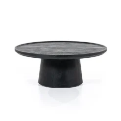 New Eleonora Ronde Salontafel Ron Mangohout, kleur Zwart