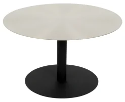 Sale Zuiver Ronde Salontafel Snow Staal, 60cm Zilver