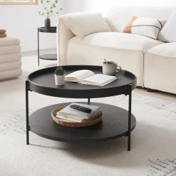 Artistiq Living Ronde Salontafel Sylver MDF en metaal, 69cm