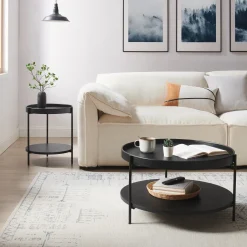 New Artistiq Living Ronde Salontafel Sylver Set van 2 stuks