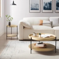 New Artistiq Living Ronde Salontafel Sylver Set van 2 stuks