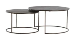 Hot Light & Living Ronde Salontafel Talca Set van 2 stuks, kleur Donkerbruin