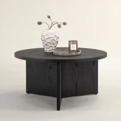 Best Nohr Ronde Salontafel Tammera MDF, kleur Zwart