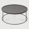 Hot Ethnicraft Ronde Salontafel Tray Gelakt Hout, 93cm