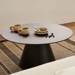 Sale Kave Home Ronde Salontafel Wilshire Gehard glas, 80cm