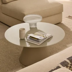 Sale Kave Home Ronde Salontafel Wilshire Gehard glas, 80cm