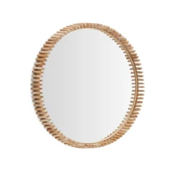 Outlet Kave Home Ronde Spiegel Polke hout Teak