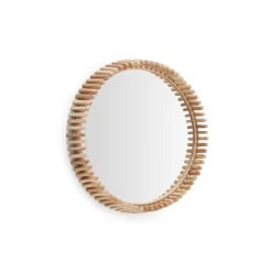 Outlet Kave Home Ronde Spiegel Polke hout Teak
