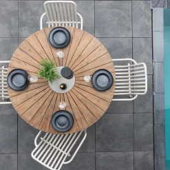 Best Nohr Ronde Tuintafel Dezman Acaciahout, 140cm Bruin