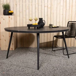 Sale Nohr Ronde Tuintafel Erikka Aintwood, kleur Zwart